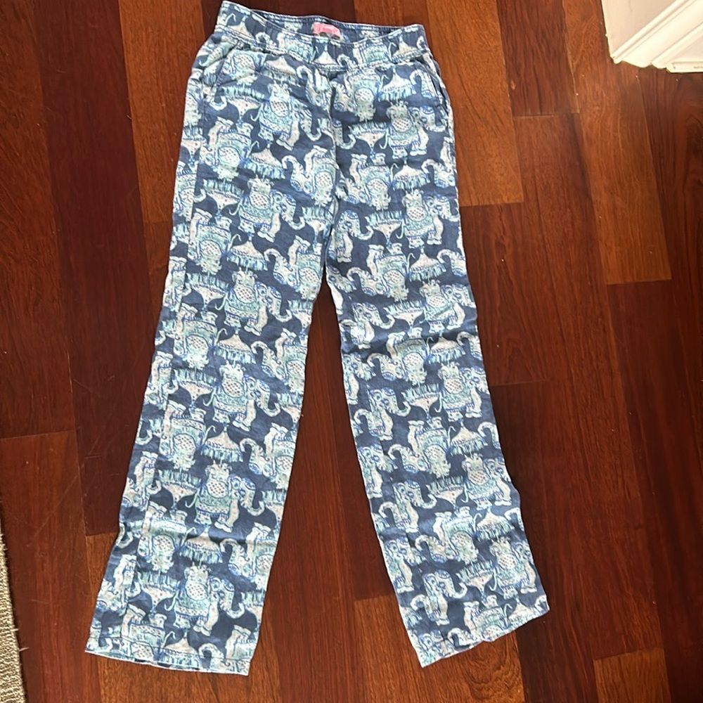 Lilly Pulitzer linen flow pants, size extra small